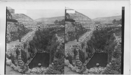 The Pool of Siloam - outside of Jerusalem, with view S.E. down the valley of Kedron, Palestine