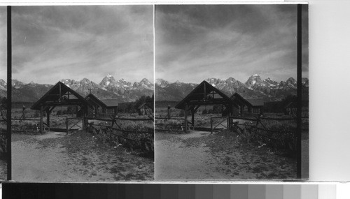 Church and Grand Teton Mts. Jackson Hole, Wyo. Lowe, June 1, 1948