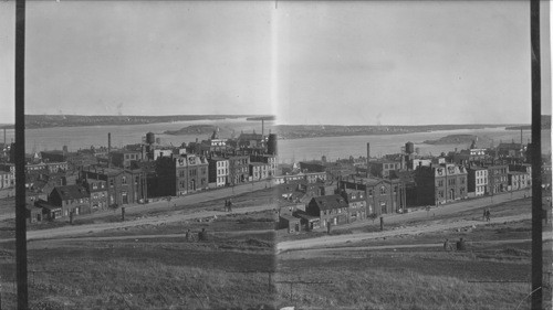 Panorama from Citadel towards S.E. showing George Island on right. Halifax