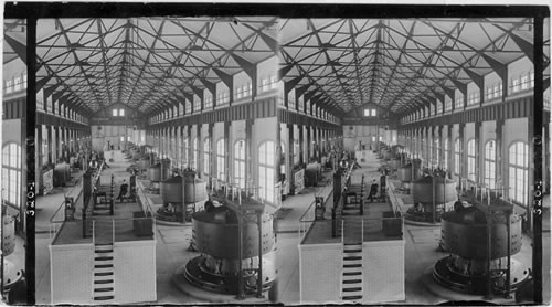 Interior of Power House (50,000 H.P.) Niagara Falls, N.Y