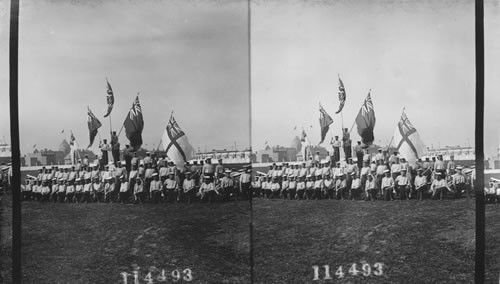 Marine Scene - British Flags. Quebec Celebration. Canada