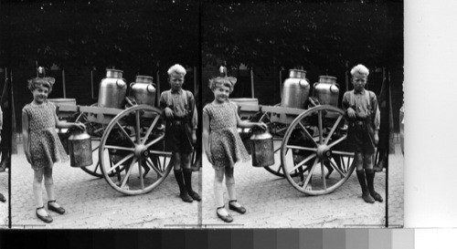 Milk cart in a German Holland frontier town