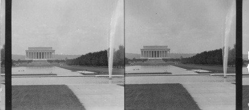 To the Lincoln Memorial and Rainbow Fountain. Wash., D.C