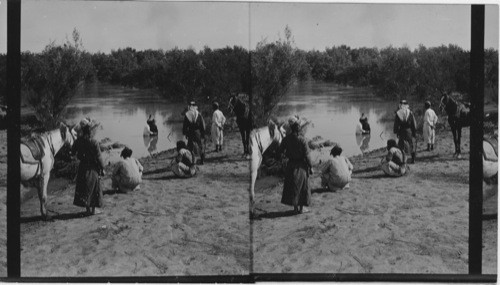 Baptizing in the Jordan, Palestine