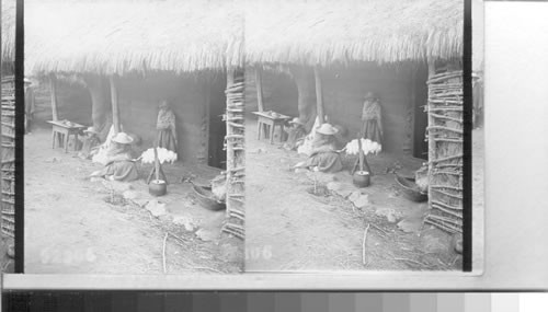 A Native Woman Spinning Thread. Riobamba, Ecuador