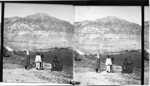 Mount of Temptation and Great Convent, Jericho. Palestine