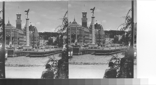 Across the entrance of the harbor to Helsingborg, Sweden