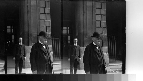 Close view of Clemenceau Leaving Hotel, Crillon (?). Probably France