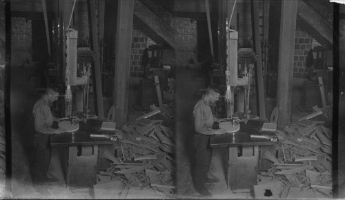 Doing Band Saw Work on Pattern, Ship Building Co., Port Arthur, Ont