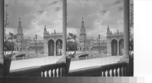 Spanish exposition bldg. Plaza de Espana, Seville