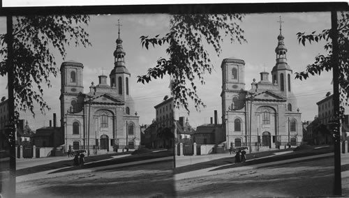 Roman Catholic Cathedral, Quebec, Canada. The Basilica, Quebec's most historical cathedral in the upper town