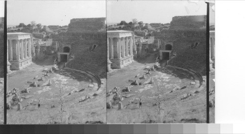 Ruins of the Roman theatre, Merida. Spain