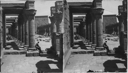 Temple Court in Old Egypt, Philae, Egypt