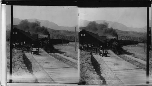 Arrival at Gardiner. Mont. by N.P. Ry for Trip through Yellowstone Park. Wyo