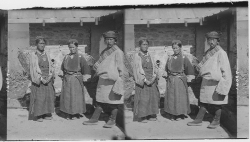 Types of Tibetan peasants from the Himalayas, Darjeeling, India