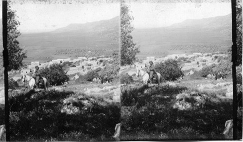 Nazareth (looking W), over Plain of Esdraelon to Mt. Carmel. Palestine