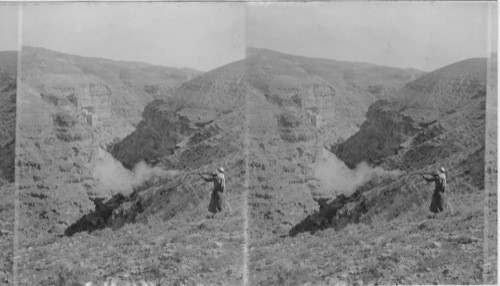 Marvelous Gorge of Brook Cherith and Elijah Convent, Palestine