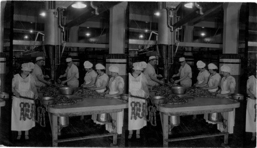 Making or Stuffing Sausage at the Swift Packing Co., Chicago, Ill