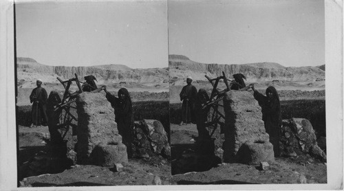 Natives at a Typical well - Luxor, Egypt