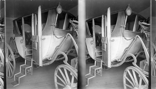 Preserved carriage in Coach House, type of Washington's private carriage. Mt. Vernon, VA