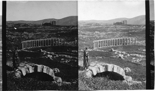 West Colonnade to Temple of the Sun. Jerash. Palestine