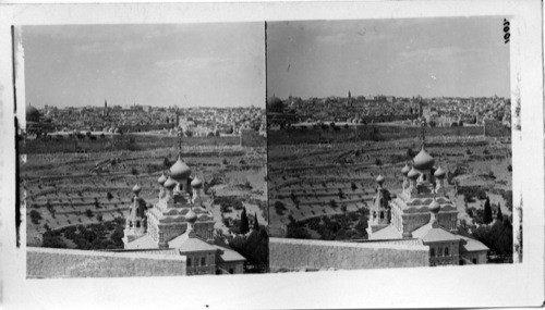 Distant View of Jerusalem from Mt. of Olives Palestine