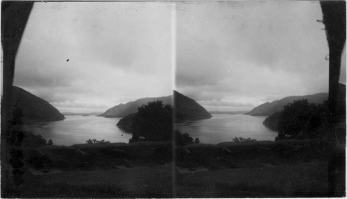 Looking up the Hudson River from West Point. N.Y