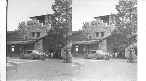 Grand Canyon, Arizona. Arrival of bus at Lodge, Sept. 3, '28