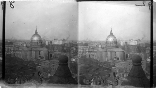 Looking East From Windsor Station, St. James Cathedral, Canada. Montreal