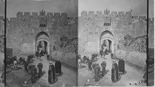 St. Stephens Gate from without the Eastern Portal Palestine Jerusalem