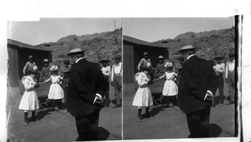 A miners little daughter photographing the President - President McKinley and his little friend of Arizona, U.S