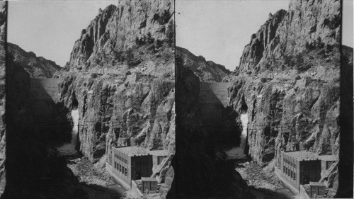 Shoshone Canyon, Dam and Road from South Rim