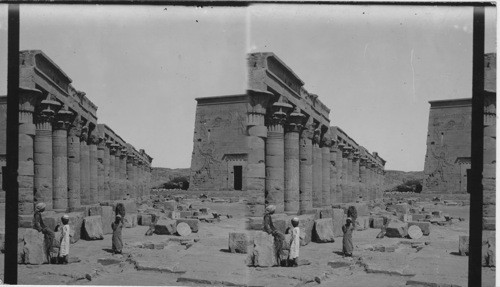 West Colonnade, Temple of Isis. Philae Island, Egypt