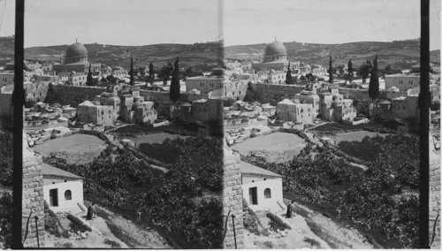 Birdseye View of the Harem enclosures Jerusalem