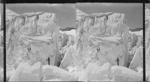 Mountains of Ice - Impassable Walls and Crevasses on Elliot Glacier. Mt. Hood