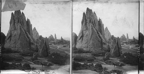 Imposing Cathedral Spires, Garden of the Gods. Transportation old. Have taken over