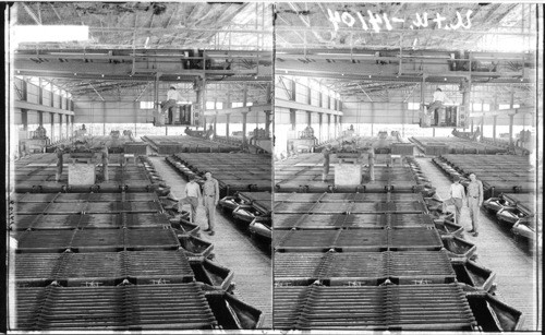 General view of electrolytic plant in copper refinery. Ajo. Arizona