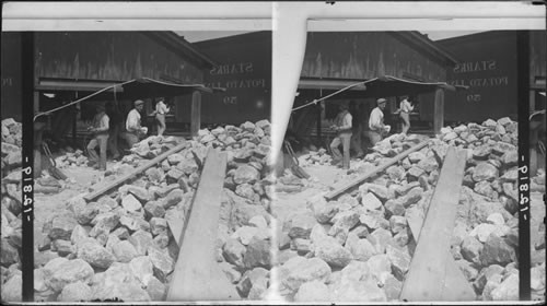 Loading Rock Salt into cars - 60 carloads per day Retsof, N.Y