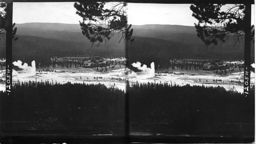 Charm of the Tourists - Old Faithful Geyser and Old Faithful Inn