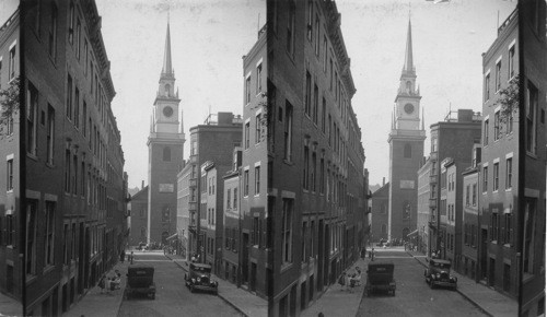 Old North Church on Salem Street, taken from Hull Street, Boston, Mass