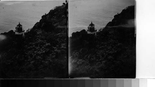 The Sea and Lighthouse at Trinidad, Calif