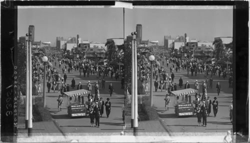 South End of "The Midway". looking toward Transportation Building, A Century of Progress