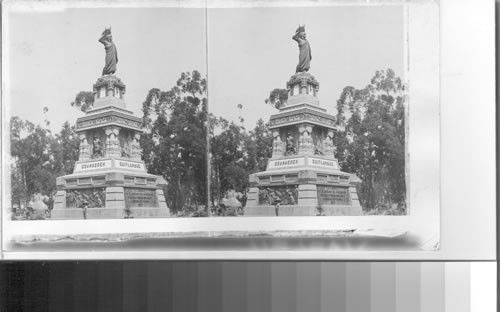 Statue of Guatemotzin, last and noblest of Aztec Emperors, Paseo de la Reforma, Mexico City