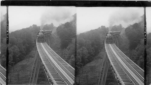 Frankenstein Trestle in the Crawford Notch. White Mts., N. H