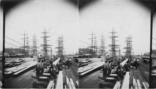 A Washington Toothpick - Ship mast being shipped from Port Blakely Mills, near Seattle, Wash. (Obsolete)