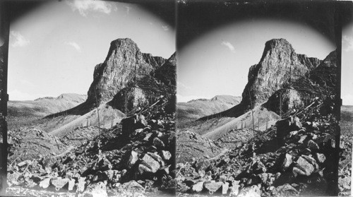 Looking up Tower of Babel, Canadian Rockies. B.C.? [Alberta?] Can. Rocky Mts. Park