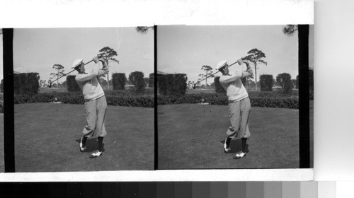 Horton Smith at top swing of drive