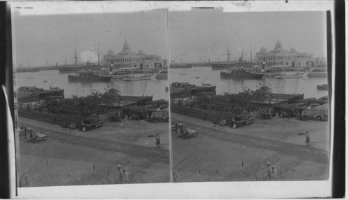 Scene along the famous Suez Canal, Port Said