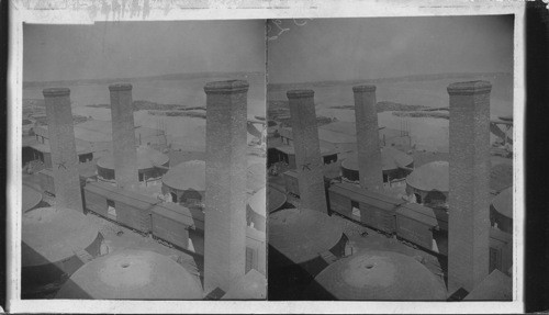 General View of a large brickyard, Portland, Maine