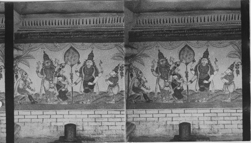 The Marriage of Lira, Brahathisar Temple, Tanjore, So. India. Is this a wall painting? Yes, a Mural